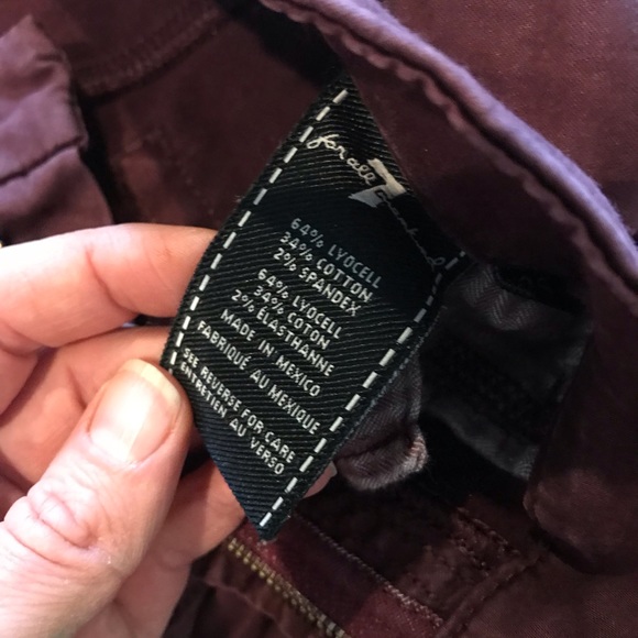 7 for all mankind size 25 b(air) burgundy ankle - Picture 3 of 5